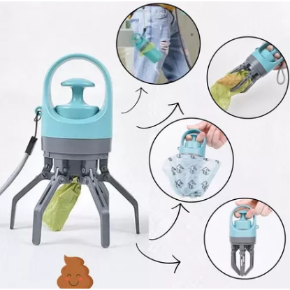 coletor de cocô com garras