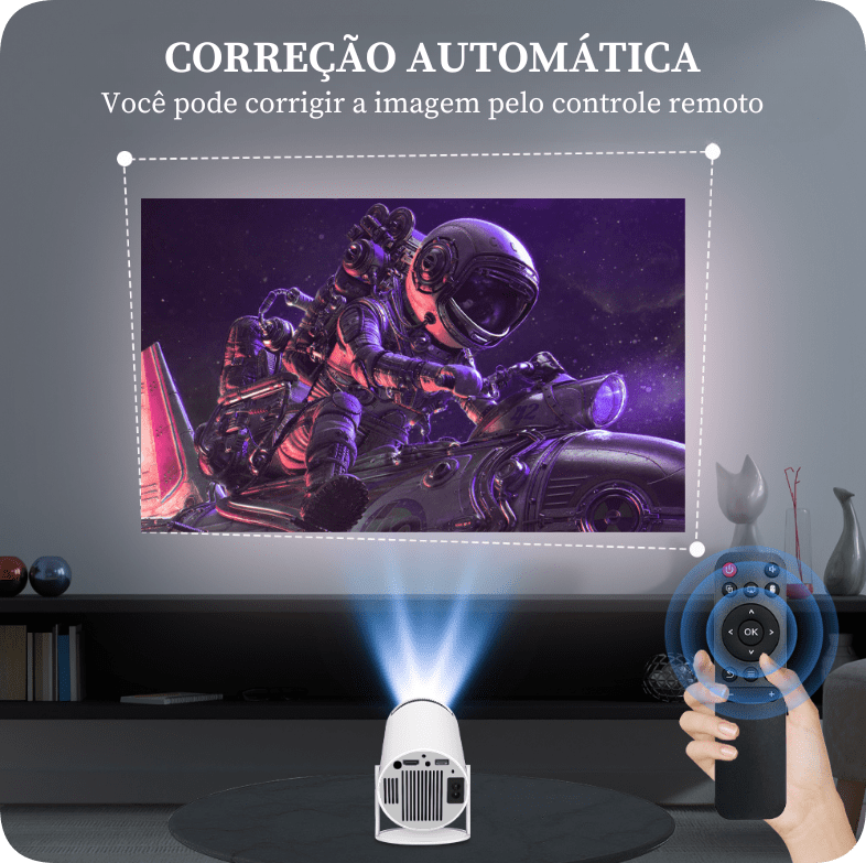 Projetor de Cinema Cubic Ultra Original LED 4k - Wi-Fi - Android + Frete Grátis