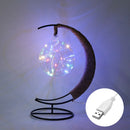 Abajur noturno para quem valoriza estilo rústico e quer um toque natural na decoração com estrutura de ferro e design trançado