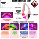 Aparelho de Emagrecimento Facial com Terapia LED e Fototerapia - ideal para quem deseja reduzir a flacidez, modelar o rosto e eliminar a papada