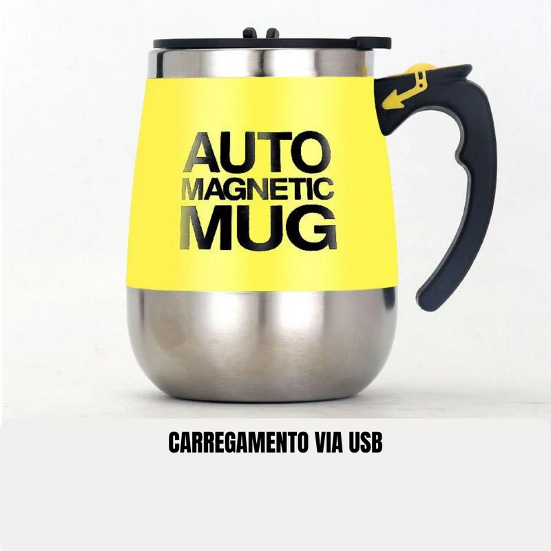 CANECA TÉRMICA COM MISTURADOR MAGNÉTICO, AUTOMÁTICO E TAMPA