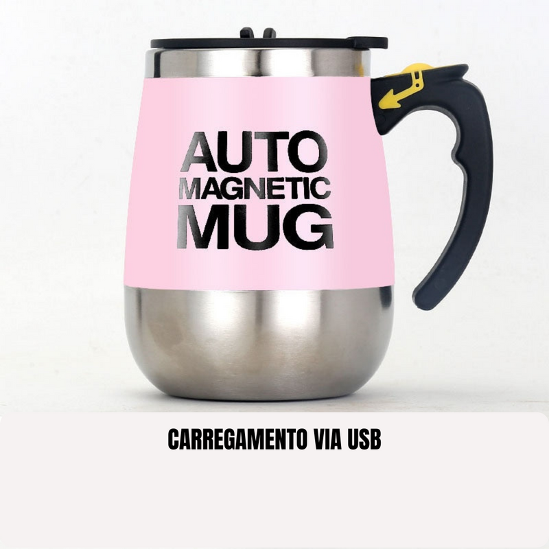 CANECA TÉRMICA COM MISTURADOR MAGNÉTICO, AUTOMÁTICO E TAMPA