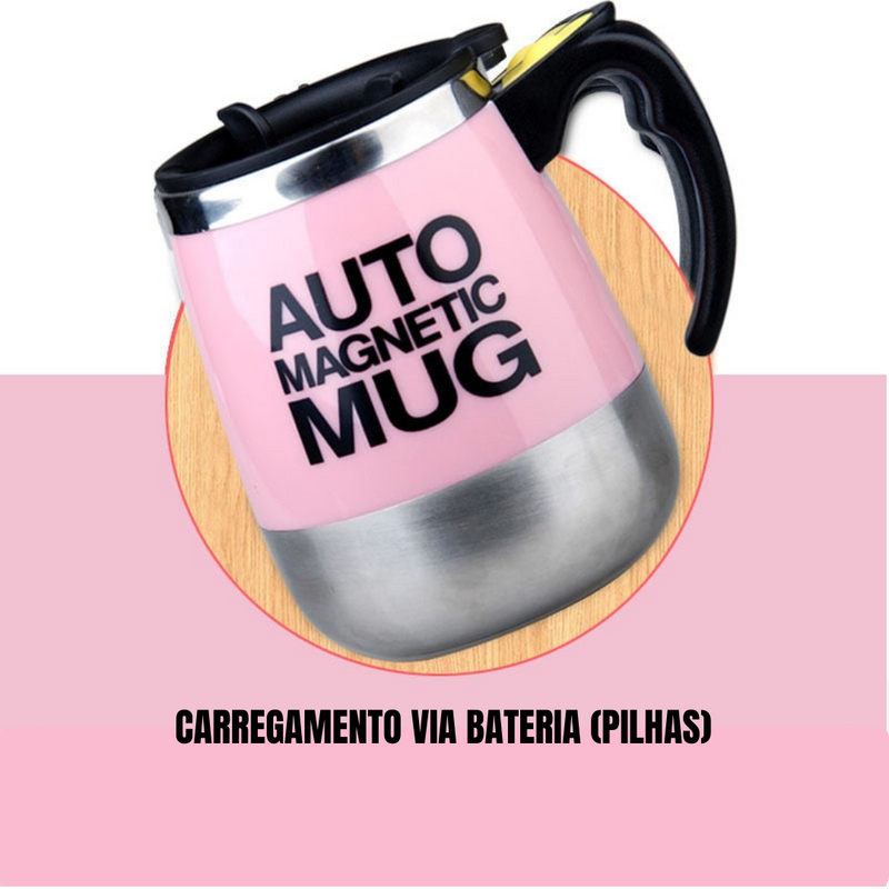 CANECA TÉRMICA COM MISTURADOR MAGNÉTICO, AUTOMÁTICO E TAMPA