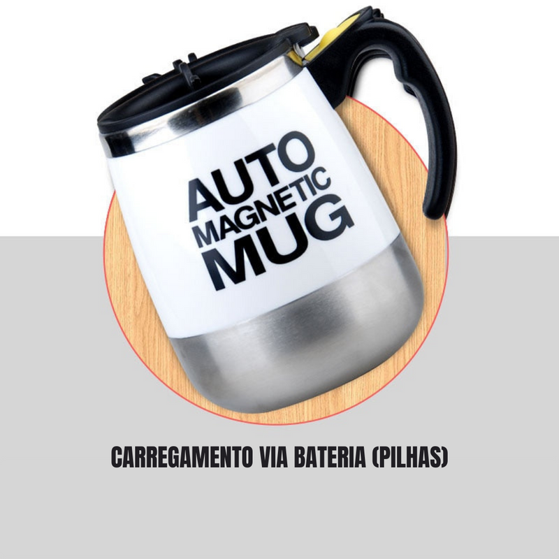 CANECA TÉRMICA COM MISTURADOR MAGNÉTICO, AUTOMÁTICO E TAMPA