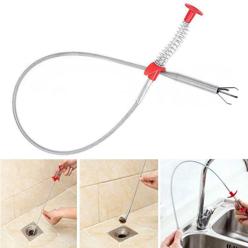Desentupidor ProMax Multiuso - Essencial para Limpeza de Pias, Banheiras e Esgotos - Sistema de Garras Móveis e Corpo Flexível para Acesso Fácil a Áreas Difíceis​