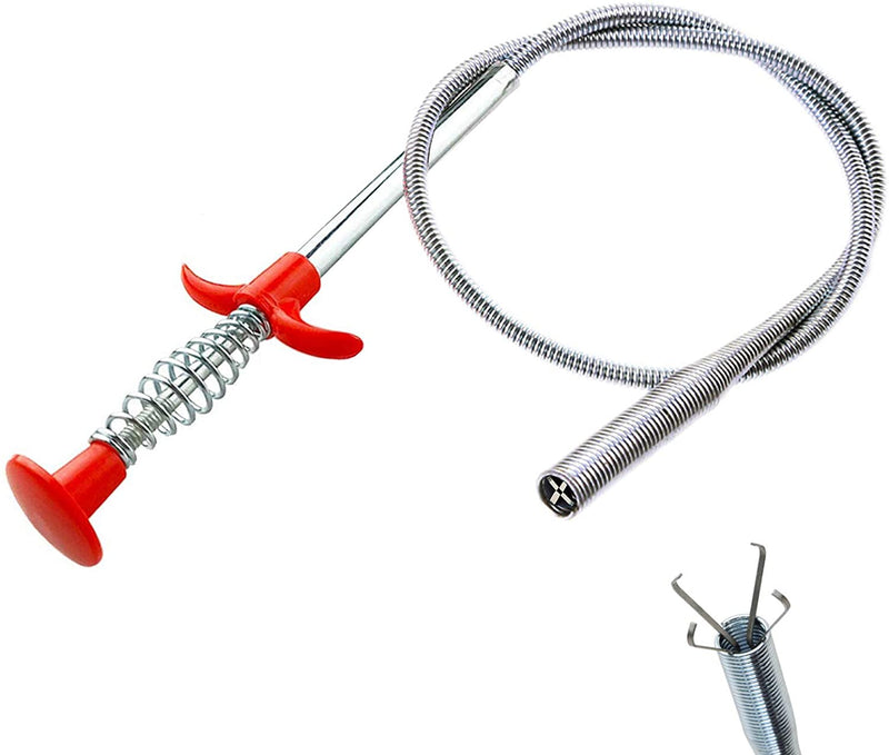 Desentupidor ProMax Multiuso - Essencial para Limpeza de Pias, Banheiras e Esgotos - Sistema de Garras Móveis e Corpo Flexível para Acesso Fácil a Áreas Difíceis​