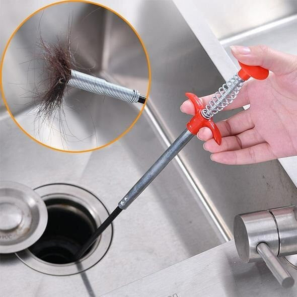 Desentupidor ProMax Multiuso - Essencial para Limpeza de Pias, Banheiras e Esgotos - Sistema de Garras Móveis e Corpo Flexível para Acesso Fácil a Áreas Difíceis​