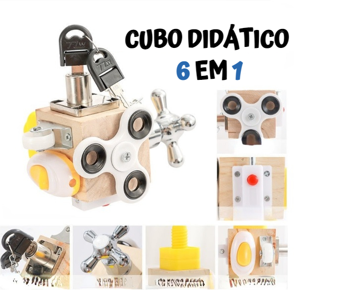 Cubo Didático 6 em 1 Reforçado