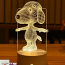 Luminária LED criativa para quem ama ambientes aconchegantes - Ideal para presente e decoração com efeito 3D em base acrílica