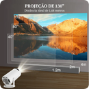 Projetor Portátil Cubic Ultra 4K: Cinema em Casa com Wi-Fi e Android para Entretenimento Completo