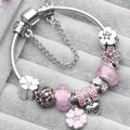 Pulseira Feminina Love Dreams Prata 925 com 9 Berloques + Pega Ladrão - Hipoalergênica