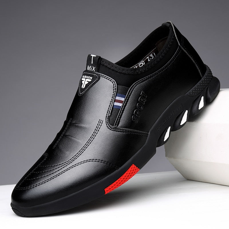 Sapatênis Masculino em Couro com Solado Ortoflex – Caminhe com Conforto