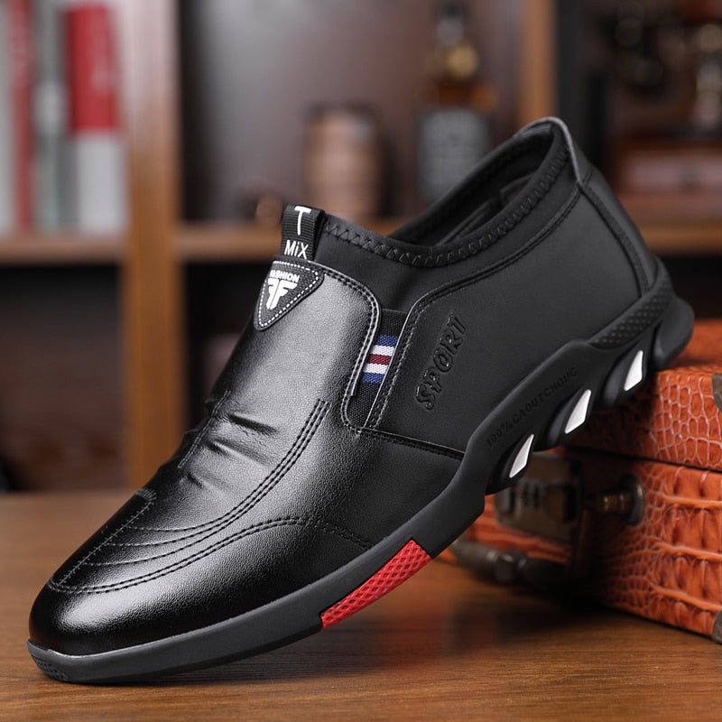 Sapatênis Masculino em Couro com Solado Ortoflex – Caminhe com Conforto