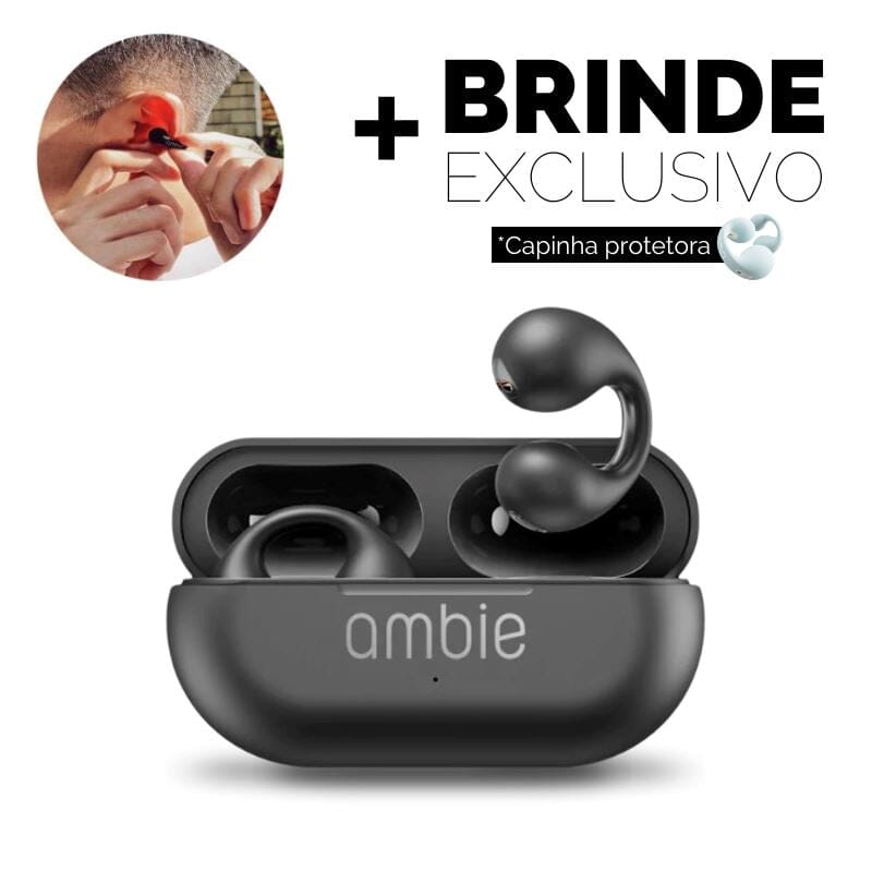 Fone de Ouvido por Condução Óssea - Ambie™ (+BRINDE EXCLUSIVO)